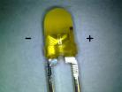 3 mm LED geel met voorschakel weerstand